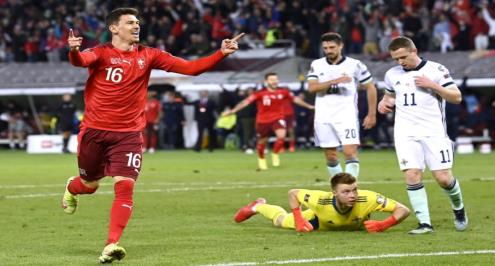 سويسرا تعبر أيرلندا الشمالية بتصفيات المونديال